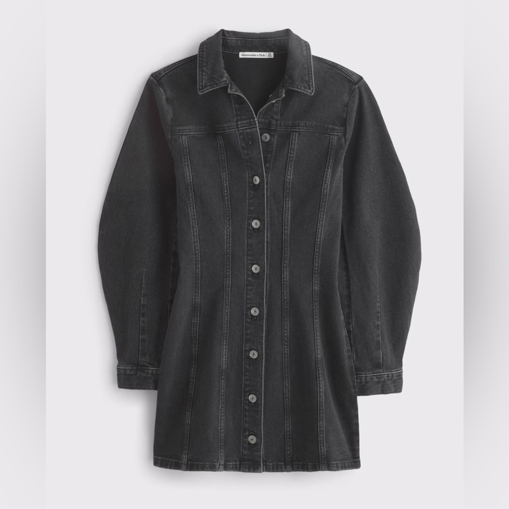 Abercrombie & Fitch Black Denim Dress